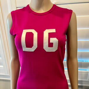 Authentic! Dolce & Gabbana D&G Magenta Top Size 38 / Small